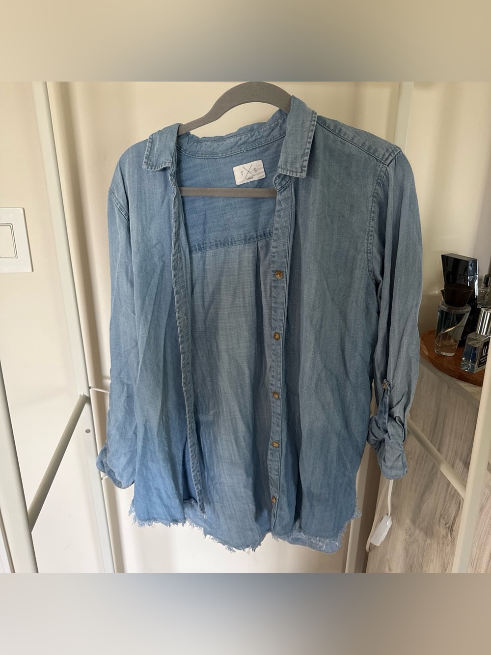 Othr Light Blue Washed Denim Button-Up Shirt